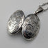 Vintage Sterling Silver Oval Locket Pendant 4.3g with Necklace